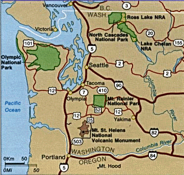 Mount Rainier Regional Map